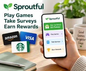 Earn Cash & Gift Cards Playing Games & Taking Surveys With Sproutful