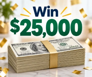 Win $25,000 in the Weekly Cash Drawing