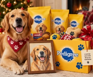 Win a Year's Supply of PEDIGREE Dog Food + Custom Hand-Painted Pet Portrait & Gift Box