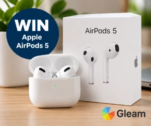Win Apple AirPods 5 in the Gleam October Giveaway