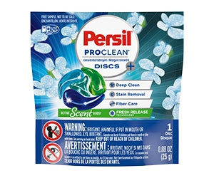 Get Free Persil ProClean Detergent Discs for Superior Laundry Performance