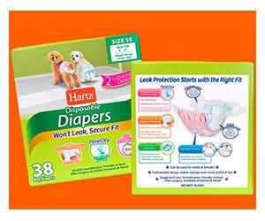 Get Free Hartz Disposable Dog Diapers and Wraps