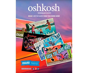 Explore Oshkosh and Winnebago County with a Free Visitors Guide and Stickers!