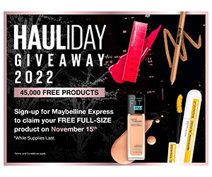 Free Full-Size Maybelline Product on November 15! Sign Up Now!