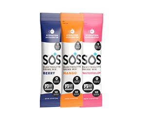 Replenish and Rehydrate with a FREE Packet of SOS Hydration Electrolyte Drink Mix