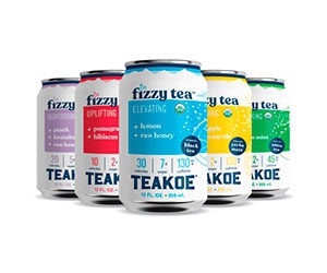 Claim your free can of TEAKOE Fizzy Tea today!