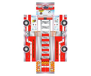 Keep Your Kids Safe with a Free Firetruck Foldup Activity Sheet