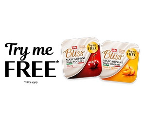 Try Muller Bliss Mascarpone Yoghurt for Free