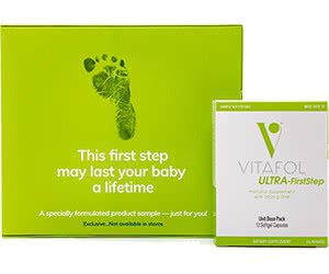 Get Your Free Vitafol Ultra-FirstStep Prenatal Vitamin 12-Day Sample Kit