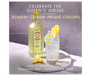 Celebrate Queen's Jubilee with a Free Bombay Citron Drink | Miller & Carter App