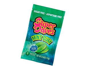 Get a Free Super Daves Mint Gum - Refreshing Taste to Freshen Up Your Breath!