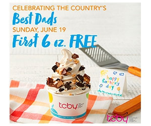 Indulge Dad with a Free Froyo on Father's Day at TCBY