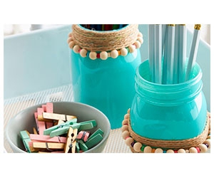 Free Beaded Glass Jars Craft Kit - Create Stylish Organization Jars at Michaels