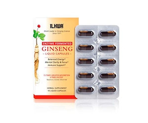 ILHWA: Free Enzyme Fermented Ginseng Liquid Capsules - Boost Your Energy and Mood