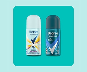 Try Degree Dry Spray with a Free Sample