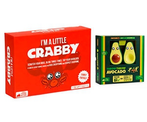 Get Your Free I'm A Little Crabby Game and Throw Throw Avocado Game from Exploding Kittens!