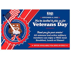Free Meal For Veterans At King's Family Restaurant