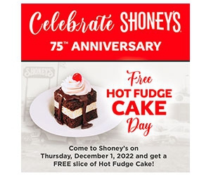 Free Hit Fudge Cake at Shoney's Restaurants