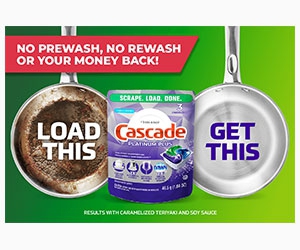 Free Cascade Platinum Plus Dishwasher Capsules - Test and Keep!