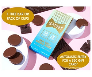 Get a Free Gatsby Chocolate Bar or Pack of Peanut Cups