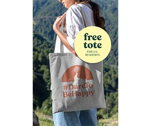 Get Your Free #DareToBeHappy Tote Bag From Goslings
