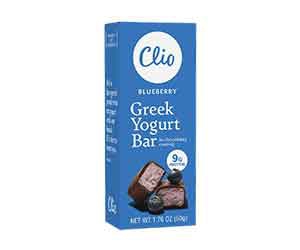 Enjoy a Free Clio Greek Yogurt Bar - Sign Up for a Full Rebate!