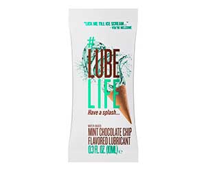 Free Mint Chocolate Chip Flavored Lube Sample from Lube Life