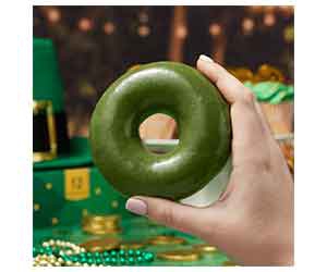 Enjoy a FREE Green O’riginal Doughnut at Krispy Kreme!