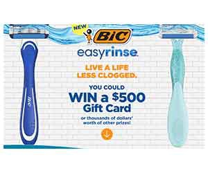 Win Big with BIC EasyRinse's Instant Win Sweepstakes