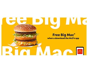 Free Big Mac With Purchase on McD's App