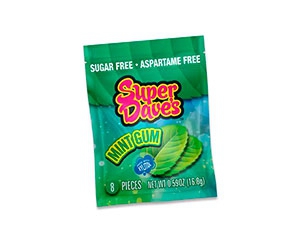 Get a Free Super Dave's Mint Gum 8-Piece Package for Long-Lasting Fresh Breath