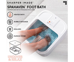 Sharper Image Massager Foot Bath Heating with LCD