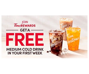 Claim Your Free Medium Cold Drink + Birthday Gift at Tim Hortons