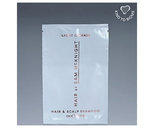 Free Sam McKnight Light Cleanse Hair & Scalp Shampoo Sample