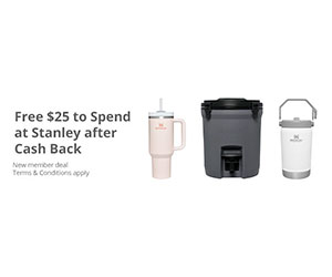 Free $25 to Spend at Stanley with TopCashback's New Member Cash Back Offer
