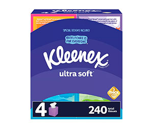 Kleenex Ultra Soft Facial Tissue Self-Care Awareness Pack