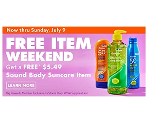 Get a Free Sound Body Suncare Item at Big Lots