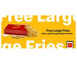 Get Free McDonald's Large Fries with MyMcDonald's Rewards