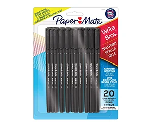 Get Paper Mate Write Bros. 20pk Ballpoint Pens with 1.00mm Medium Tip in Black for Only $1.99 at Target (reg $2.89)