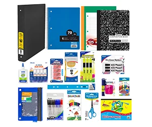 BAZIC Elementary School Kit Supply Box 86 Count for Elementary Student 3-6 Grades Only $33.59 (reg $47.99)
