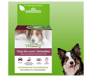 Claim Your Free Stop The Runs Anti Diarrhea Chewable Tablets for Dogs - Restore Bowel Functions and Promote Firm Stool