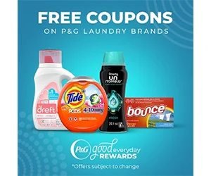 Save Up to $100 on P&G Laundry Brands with Free Coupons