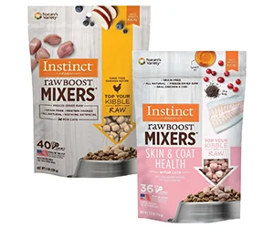 Try a Free Sample of Instinct Raw Boost Mixer Dog or Cat Food: Enriched with High-Quality Ingredients and Essential Nutrients