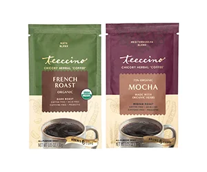 Get Your Free Teeccino Herbal Coffee x2 Sample Packs - Try the Best-Selling French Roast and Mocha Flavors Today!