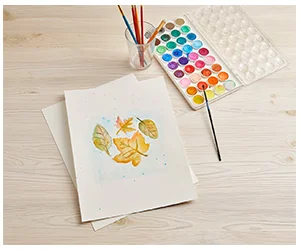 Free Watercolor Leaf Art Craft Kit At Michaels