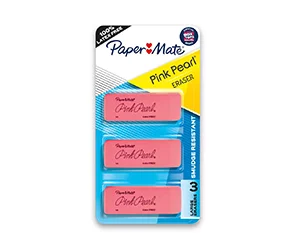 Get Paper Mate 3pk Pencil Erasers Pink Pearl at Target - Save 12%!