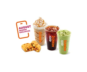 Free Dunkin' Any Size Iced Coffee with Promo Code BANANAS - Expires 8/15