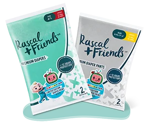 Claim Your Free Sample of Rascal+Friends Diapers and Pants - Provide Exceptional Comfort and Leak Protection for Your Baby