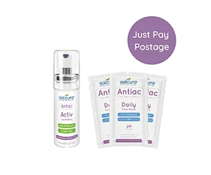 Claim Your Free Salcura Antiac Activ Liquid Spray & Daily Face Wash Samples