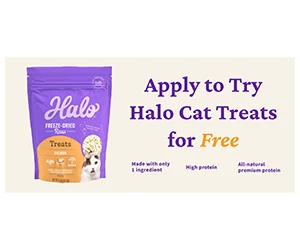 Get a Free Sample of Halo Cat Treats Made with All-Natural Freeze-Dried Raw Chicken!